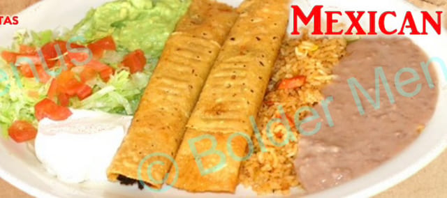 Chicken or Beef Flautas.