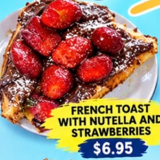 French Toast W/nuttella&stawberries