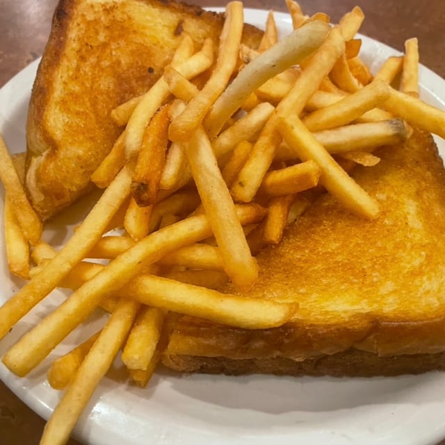 Kids Ham and Cheese Sandwich & Fries.