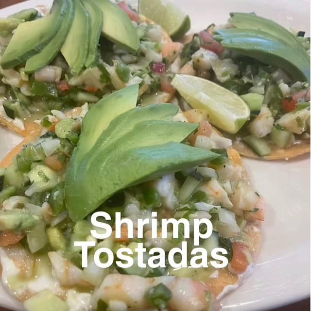 Shrimp Tostadas.