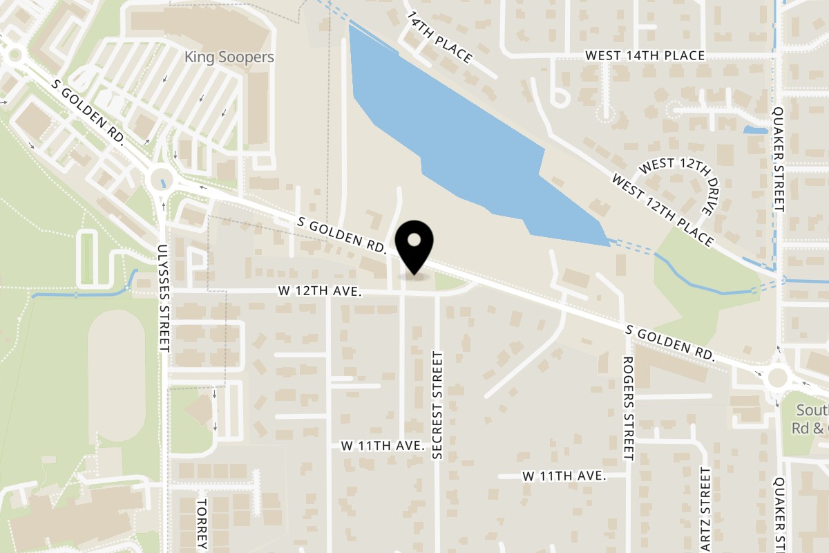 Map showing the location of Las Palmas I on 16908 S Golden Rd in Golden